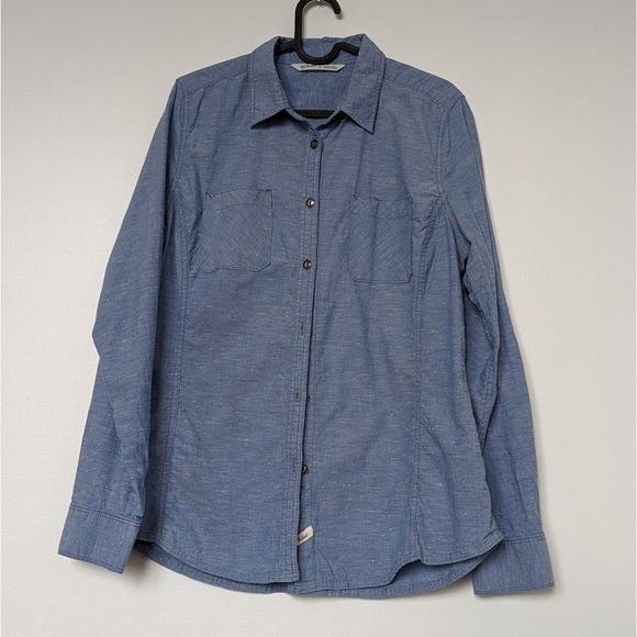 Blue speckled Woolrich shirt Lg - Picture 11 of 12